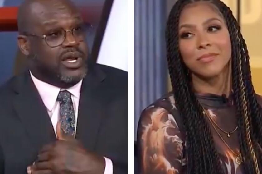 Shaquille O'Neal and Candace Parker banter on "NBA on TNT."