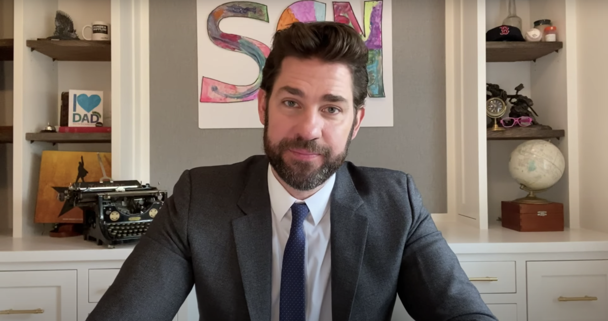 John Krasinski hosts his YouTube show "Some Good News."