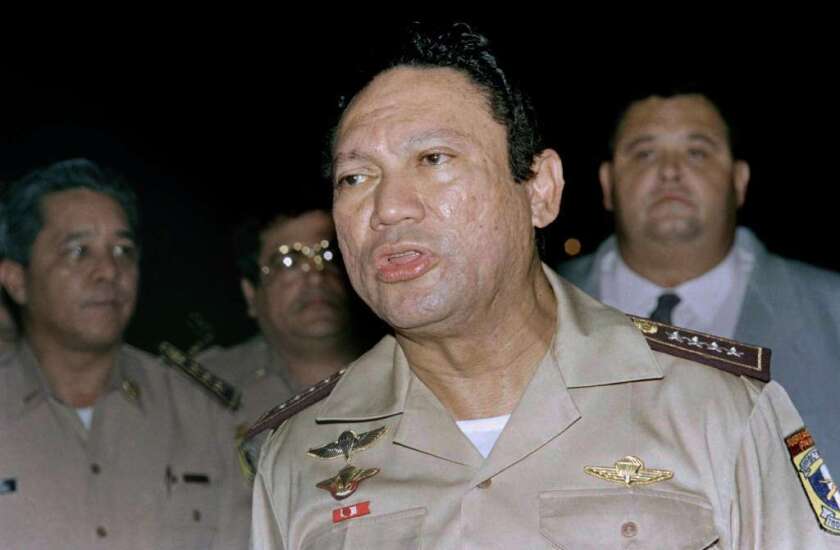 Ex-dictator Manuel Noriega, shown in 1989, is suing Activision Blizzard in Los Angeles from prison in Panama.