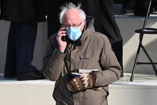 Sen. Bernie Sanders of Vermont at last week's presidential inauguration.