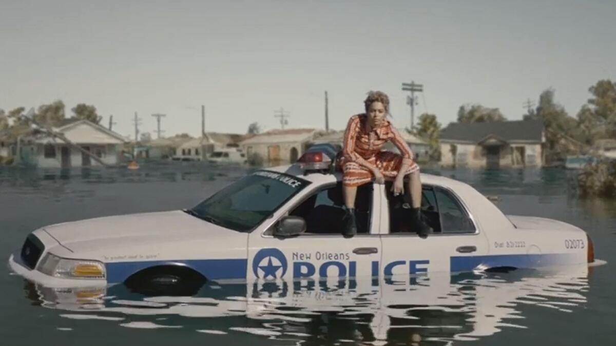 A screen grab from Beyonce's "Formation" video.