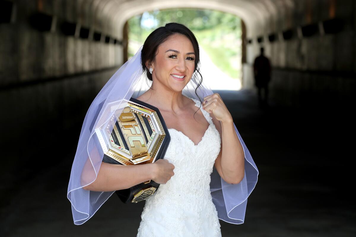 Irvine's Esparza is the two-time UFC strawweight champion.