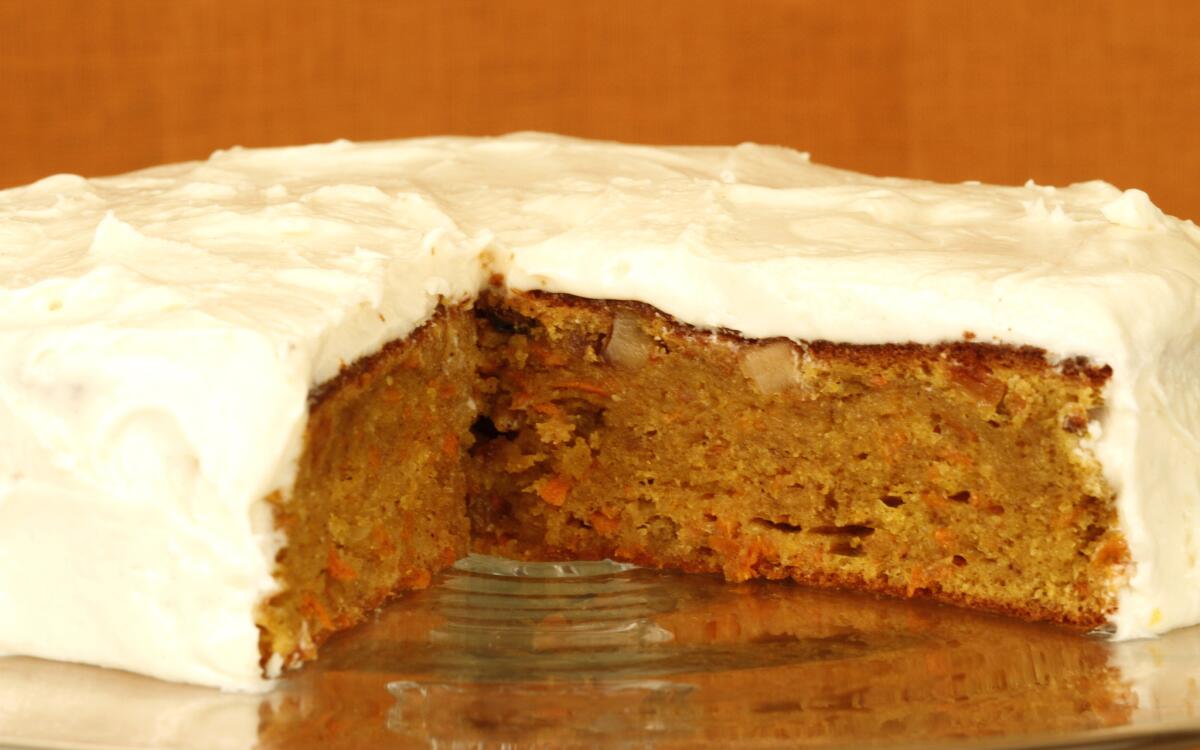 Carrot cake with ginger frosting