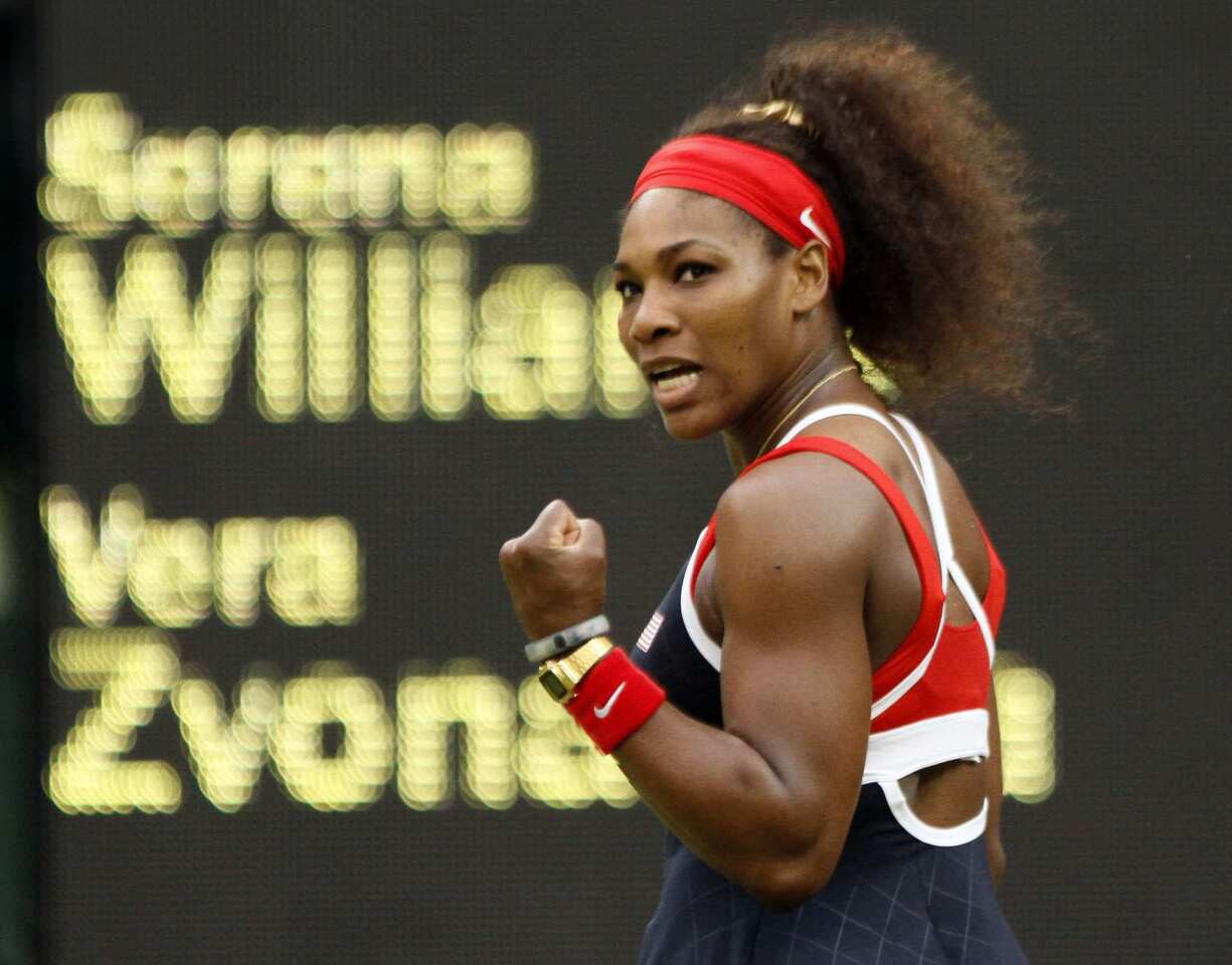Serena celebrates
