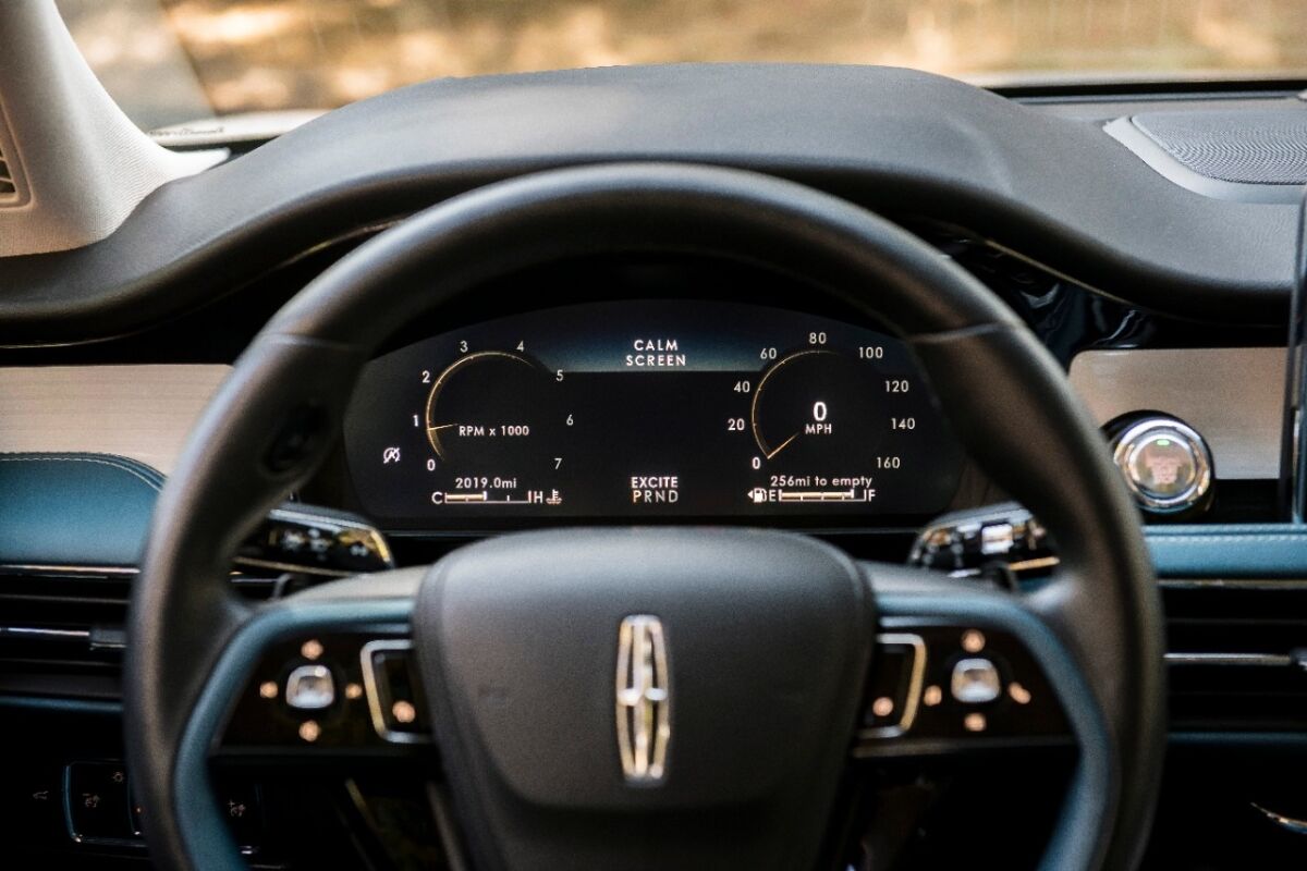 Five performance modes are named with Lincoln’s euphemistic enthusiasm of Normal, Excite, Slippery, Deep Conditions and Conserve.
