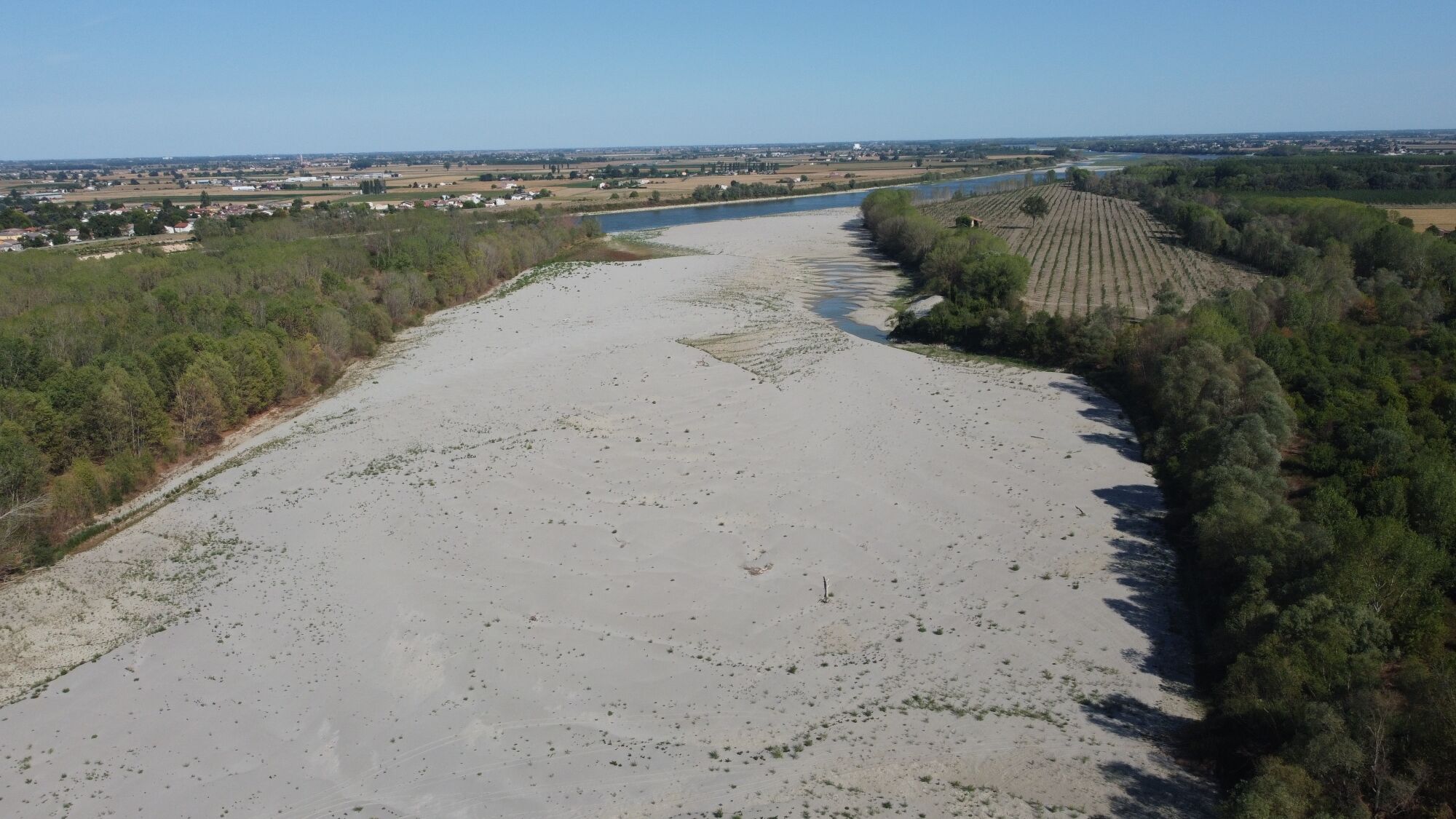 A dried-up river
