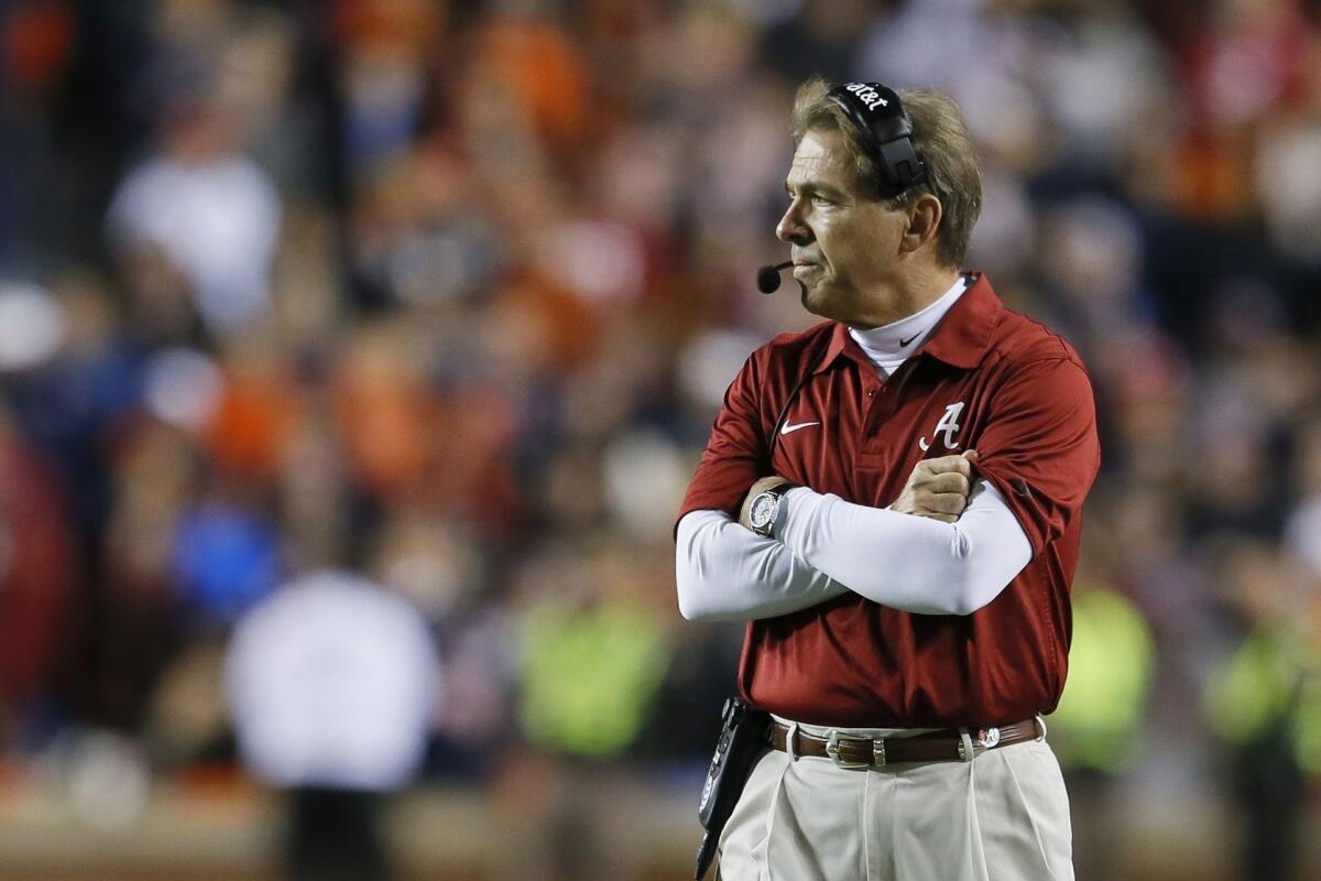 Alabama Coach Nick Saban made some uncharacteristic decisions during the Crimson Tide's loss to rival Auburn on Saturday.