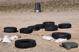 A tank filled with water for migrants is all that remains at Moon Camp near the incorporated town of Jacumba Hot Springs.