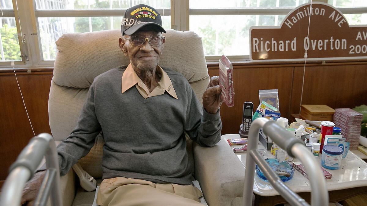 Richard Overton in May.