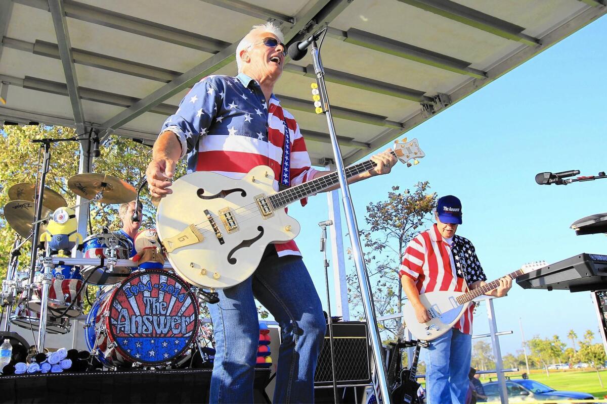 Classic-rock band The Answer, pictured playing at Fairview Park in Costa Mesa in 2014, will open the park’s annual concert series Tuesday.