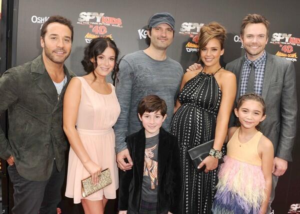 "Spy Kids: All the Time in the World in 4D" actors Jeremy Piven and Alexa Vega, writer and director Robert Rodriguez and actors Mason Cook, Jessica Alba, Rowan Blanchard and Joel McHale arrive at the film's Los Angeles premiere at the Regal Cinemas L.A. Live. The film, from Dimension Films and Paramount, arrives in theaters Aug. 19.