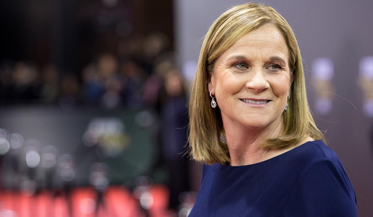 United States women national soccer team head coach Jill Ellis arrives for the FIFA Ballon d'Or Gala on Jan. 11.