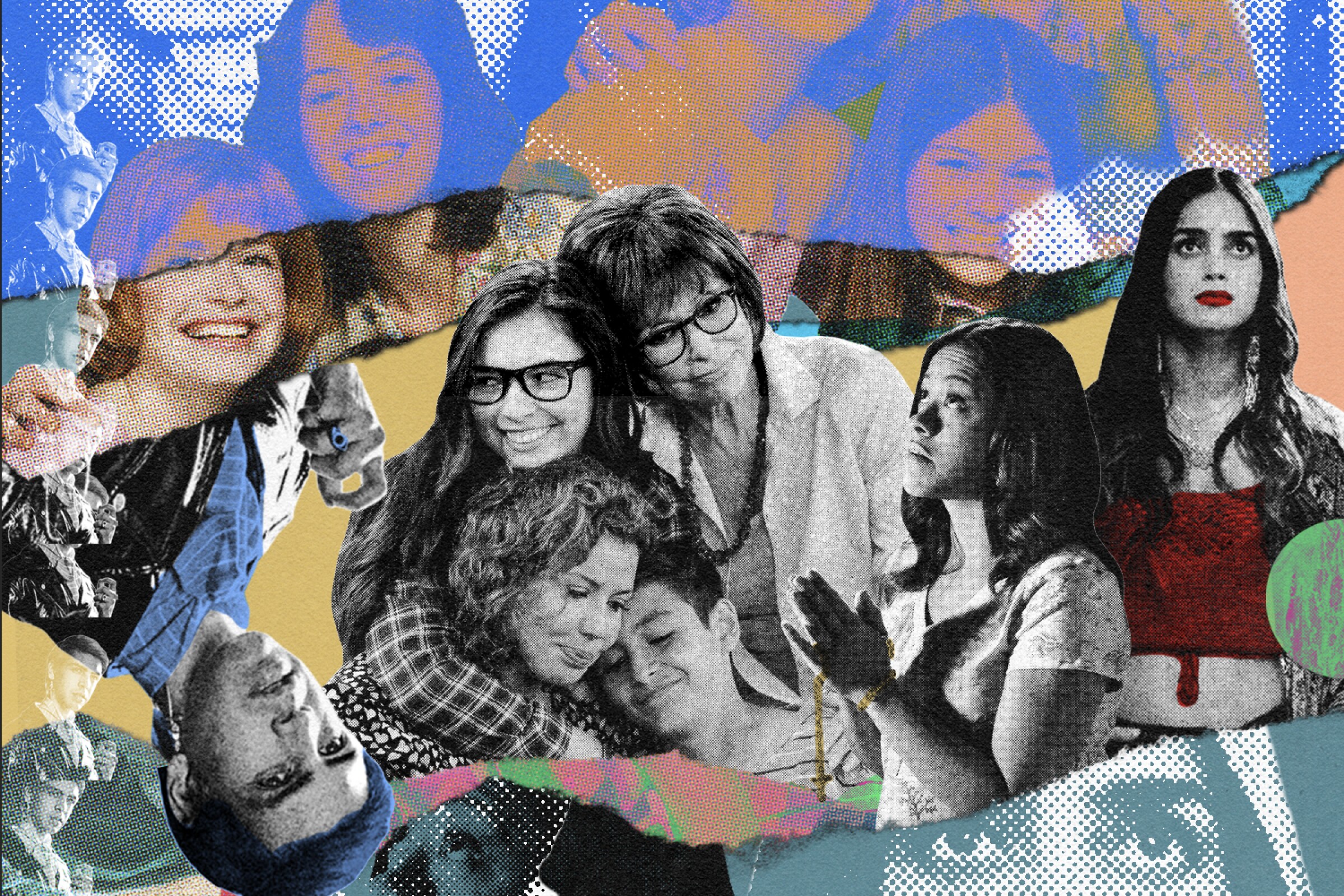A colorful collage shows characters from "One Day at a Time," "Vida," "Jane the Virgin" and "Los Espookys"