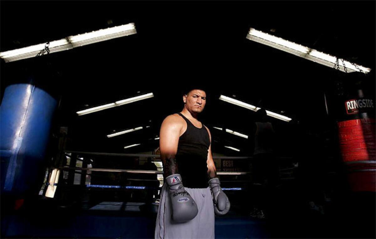 Heavyweight boxer Chris Arreola at the Lincoln Boxing Club in Riverside.