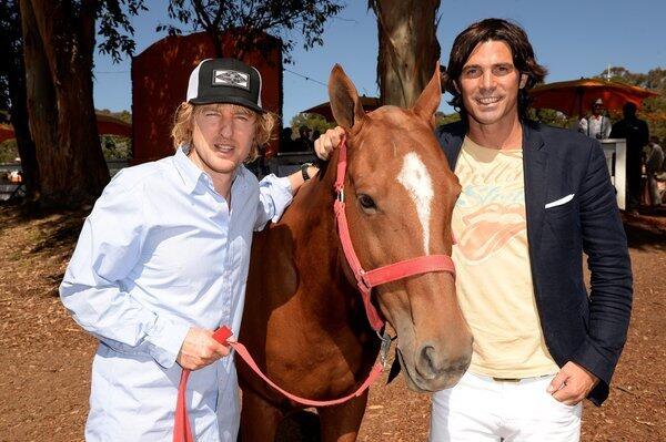 Actor Owen Wilson and host Ignacio "Nacho" Figueras attend the fourth Veuve Clicquot Polo Classic in Los Angeles at Will Rogers State Historic Park.