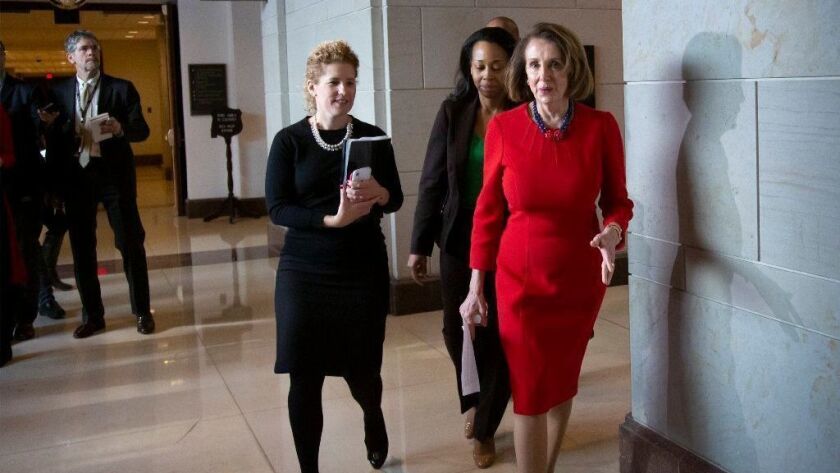 House Democratic leader Nancy Pelosi in the Capitol.