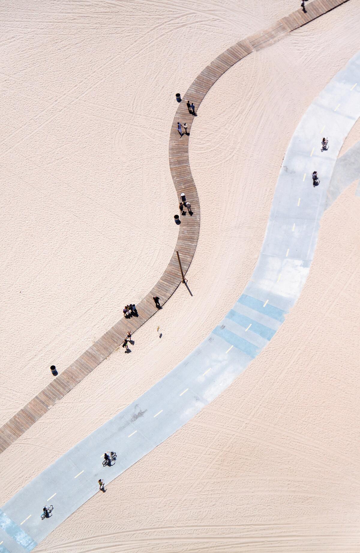 Santa Monica's strand in Gray Malin's "Beaches." (Gray Malin)