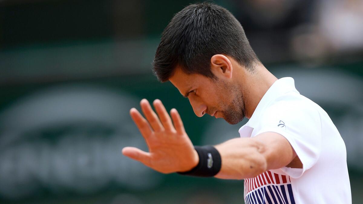 Novak Djokovic needed five sets to defeat Diego Schwartzman during a third-round match at the French Open on Friday.