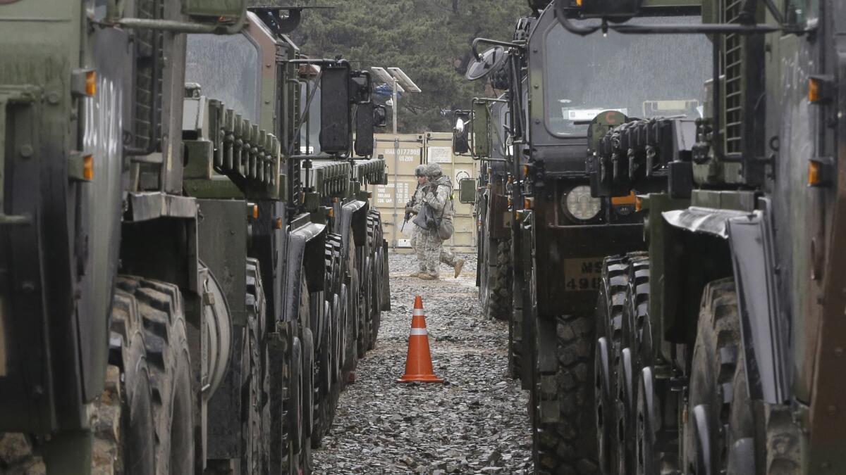 A U.S.-South Korea joint military exercise in Pohang, South Korea.