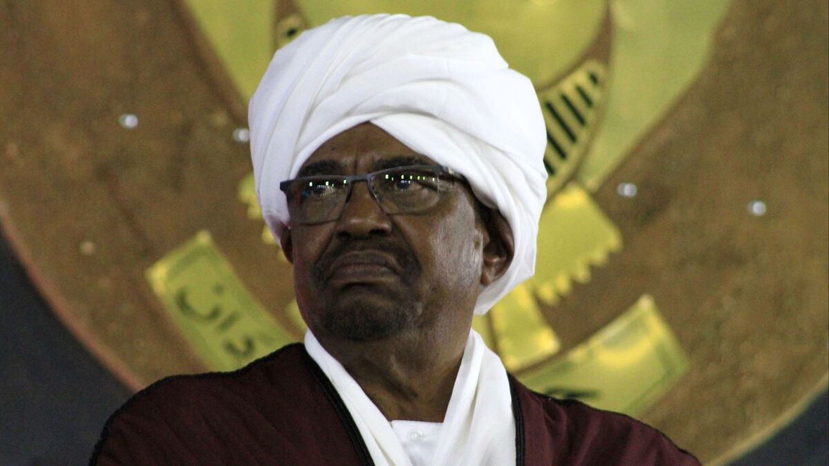 Sudanese President Omar Hassan Ahmed Bashir.