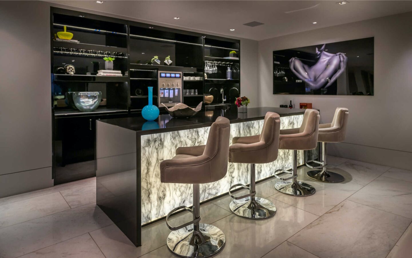 The bar.
