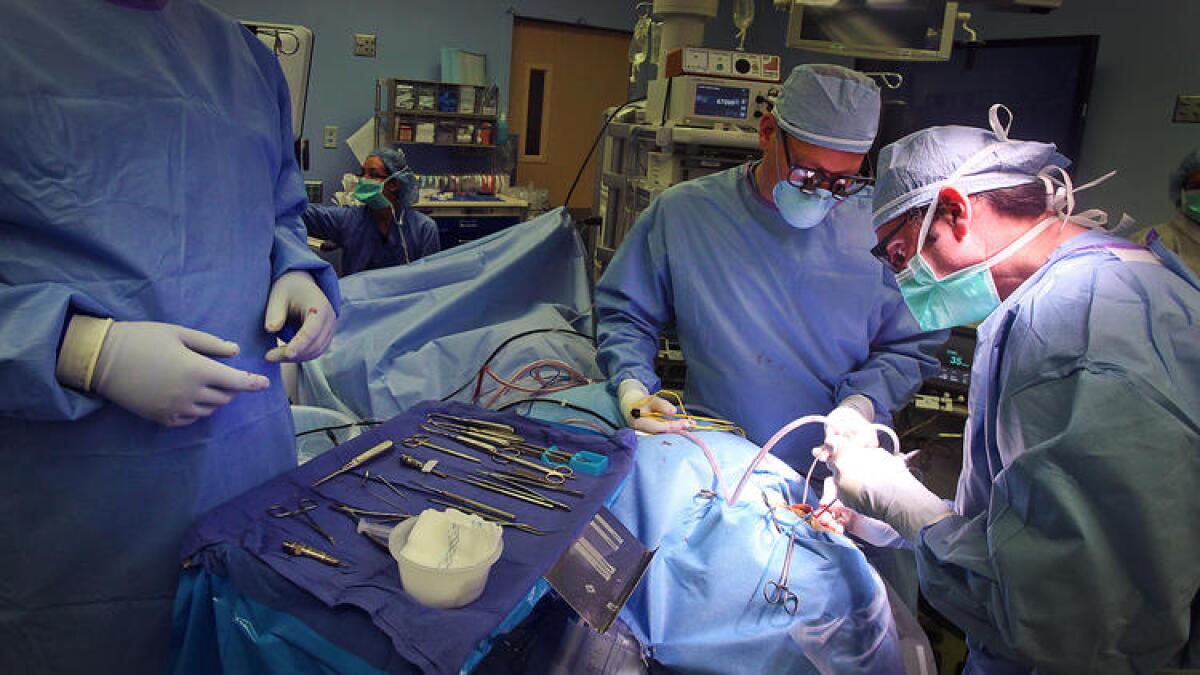 Neurosurgeons perform surgery at Children's Hospital Los Angeles.