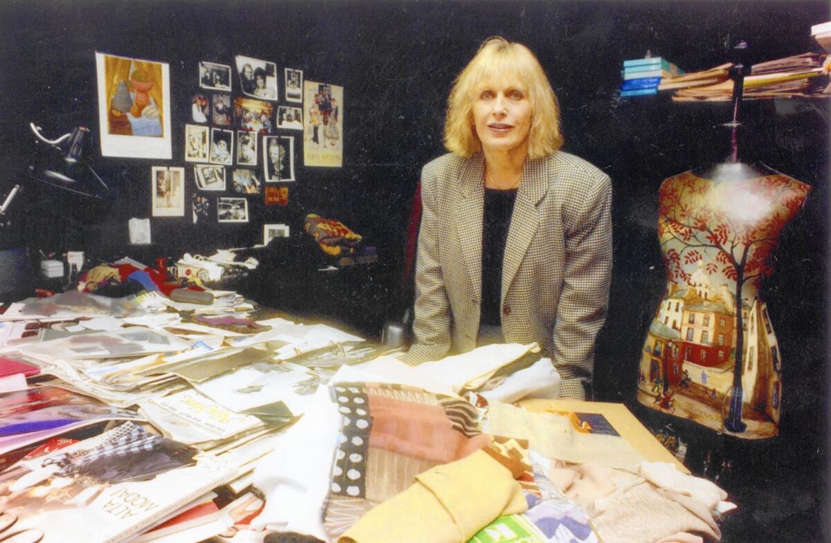 Carole Little, shown at her office in 1993, sought to provide career women with sophisticated but affordable clothing.