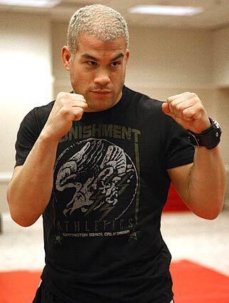 Tito Ortiz: The former UFC Light Heavyweight champ is famous for wearing t-shirts with taunting slogans after a fight victory.