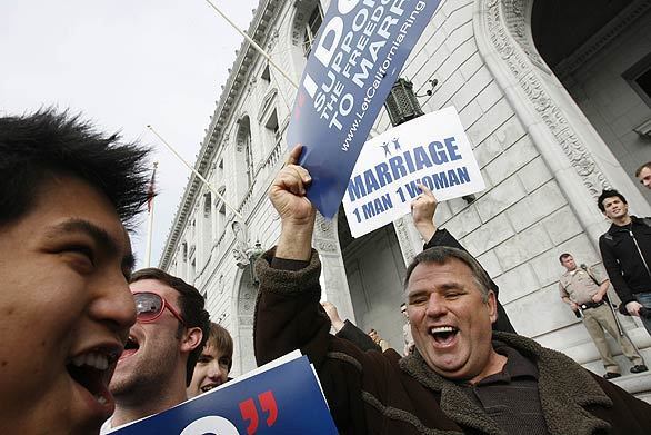 Both sides of Prop. 8 were heard inside and outside the state Supreme Court.
