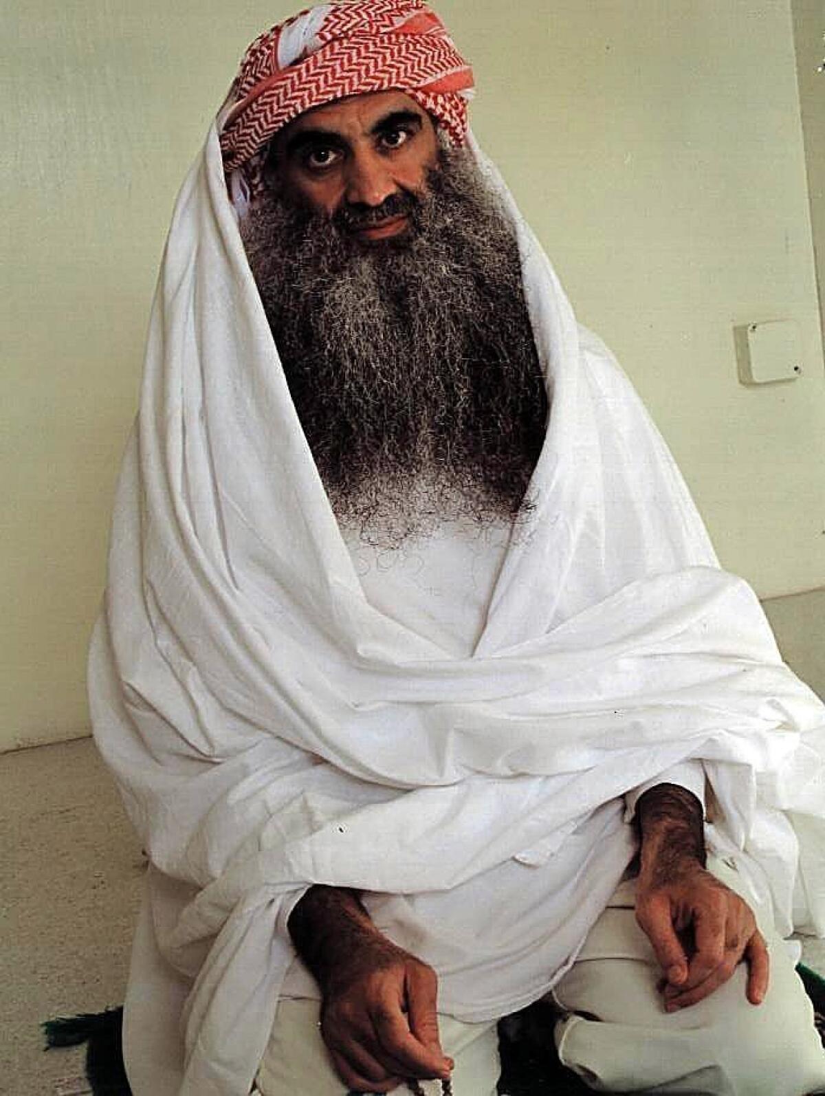 Khalid Shaikh Mohammed, pictured in July 2009 at Guantanamo Bay, Cuba, is accused of masterminding the Sept. 11, 2001, attacks.