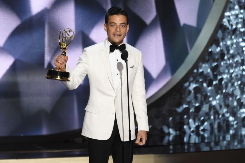 Rami Malek won the Emmy for lead actor in a drama for his turn on "Mr. Robot."