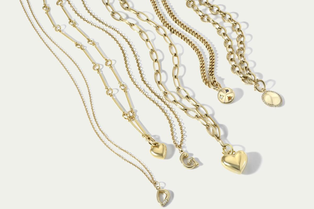 Necklaces designed by L.A. jeweler Stacy Nolan Soper. 