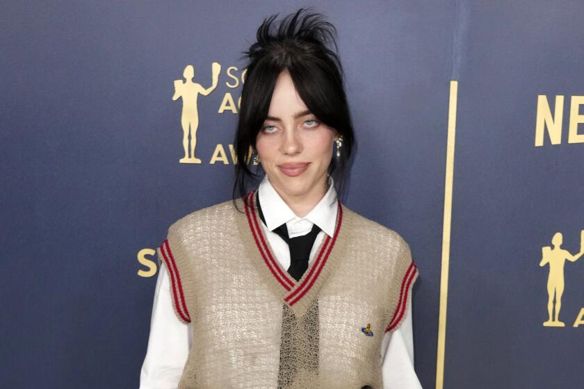 FILE - Billie Eilish arrives at the 30th annual Screen Actors Guild Awards on Saturday, Feb. 24, 2024 in Los Angeles. (Photo by Jordan Strauss/Invision/AP, File)