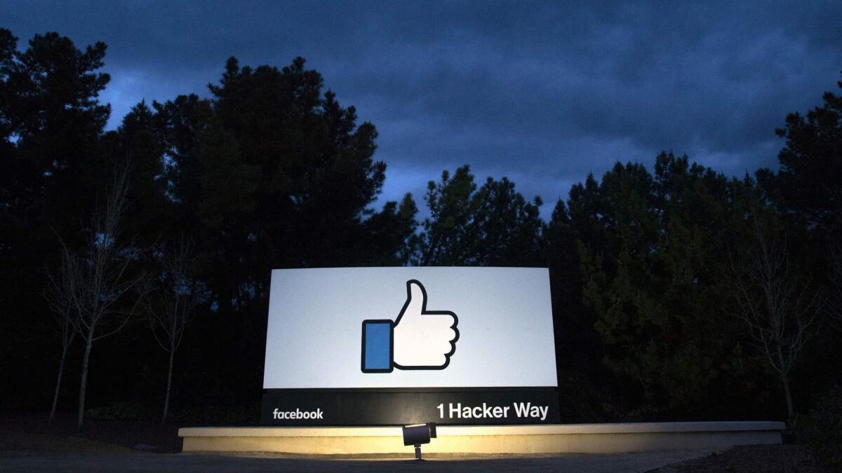 After years of runaway success and lax regulation, Facebook discovered this week that the world may have changed its mind about the social network — and possibly the tech industry at large, too. Above, the entrance to Facebook's headquarters in Menlo Park, Calif.