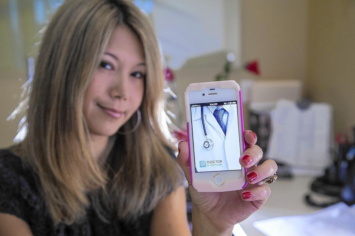 As a full-time worker and mother of two young children, real estate agent Mary Castaneda of Mission Viejo says she prefers to consult a physician online in the comfort of her home.