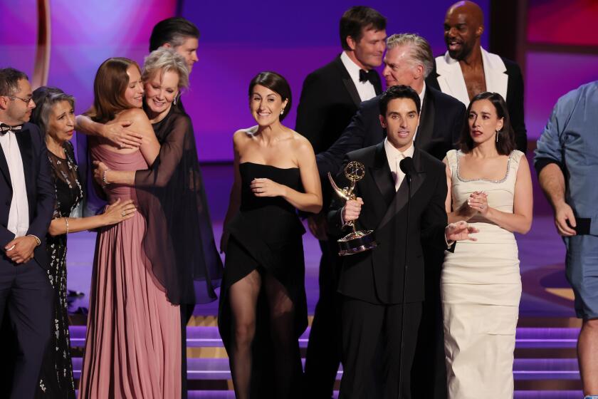 LOS ANGELES, CA - September 15, 2024 - The cast and crew of Hacks during the 76th Primetime Emmy Awards