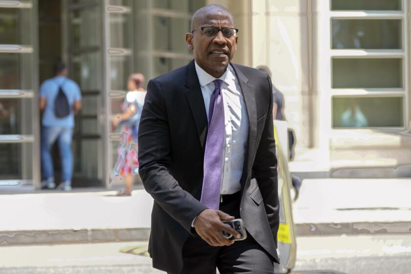 FILE — Carlos Watson leaves Brooklyn federal court, July 15, 2024, in New York. Former TV personality Carlos Watson was convicted Tuesday, July 16, 2024 in a federal financial conspiracy case about Ozy Media, an ambitious startup that collapsed after another executive impersonated a YouTube executive to hype the company's success. (AP Photo/Frank Franklin II, File)