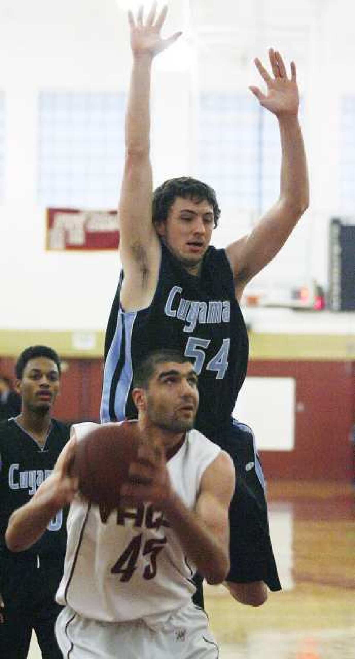 GCC big man Gor Plavchyan scored nine of his 13 first-half points in a key 12-0 run. He finished with 20 points.