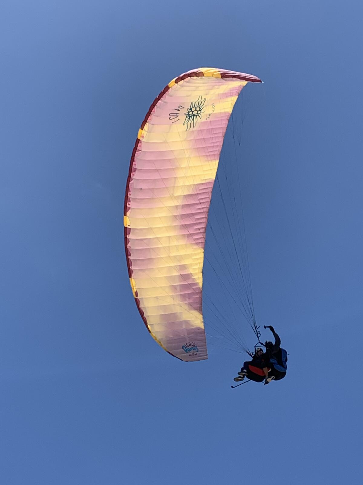 Thirty friends and family members, along with about 100 others at the gliderport, cheered for Parrent as she landed.