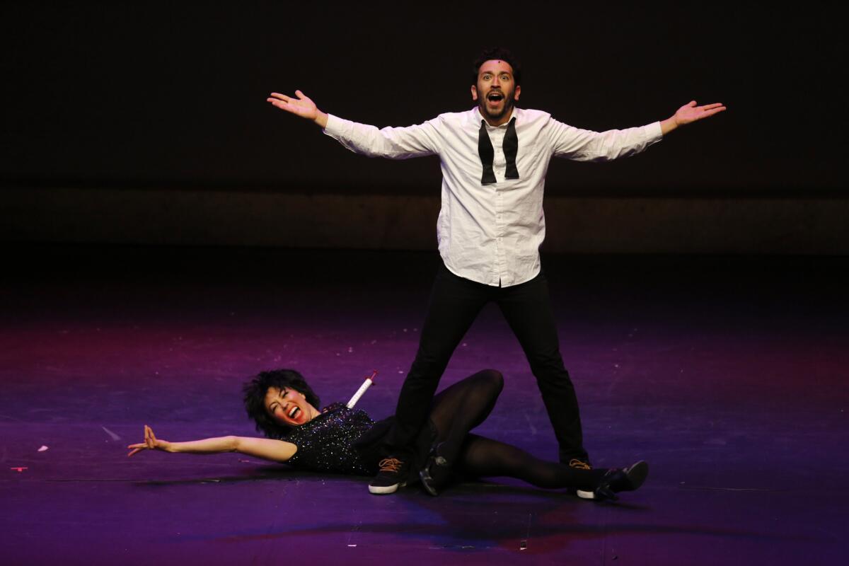 Damian Gomez and Katie Malia perform at the CBS diversity showcase.