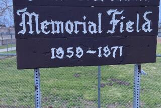 The sign at the ballfield at Washington Park in Escondido.
