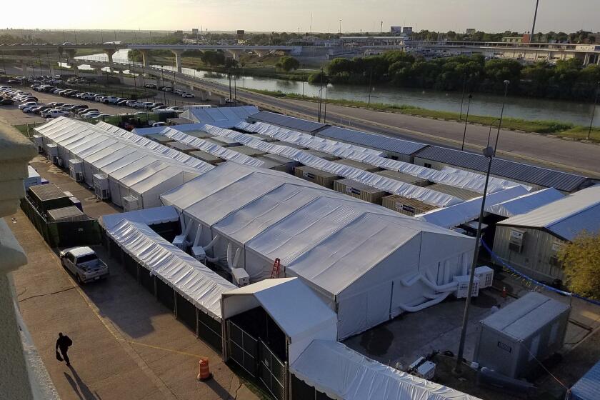 Molly Hennessy-Fiske  Los Angeles Times “THEY’RE trying to get visuals: tents, barbed wire, National Guard.... They’re manufacturing a crisis,” Rep. Henry Cuellar says of the complex on Homeland Security land, where facilities are usually closed to the public.