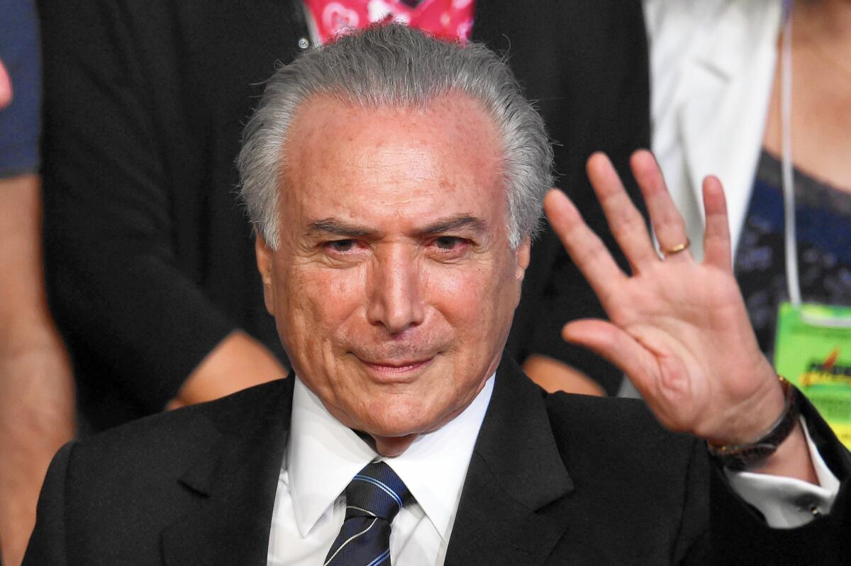 Brazilian Vice President Michel Temer is also the subject of impeachment proceedings.