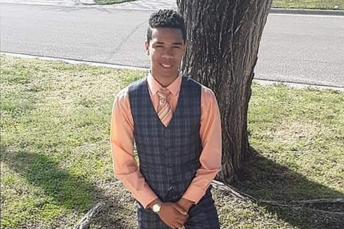 This April 21, 2019, photo provided by Sarah Harrison shows Cedric Lofton of Wichita, Kan., who died at a Kansas juvenile center in September 2021. A coalition of community groups demanded Monday, Jan. 3, 2022, that a special prosecutor be appointed in the case after an autopsy report released last week contradicted an earlier, preliminary finding that the teenager hadn’t suffered life-threatening injuries. The autopsy ruled the death a homicide. (Courtesy Sarah Harrison via AP)