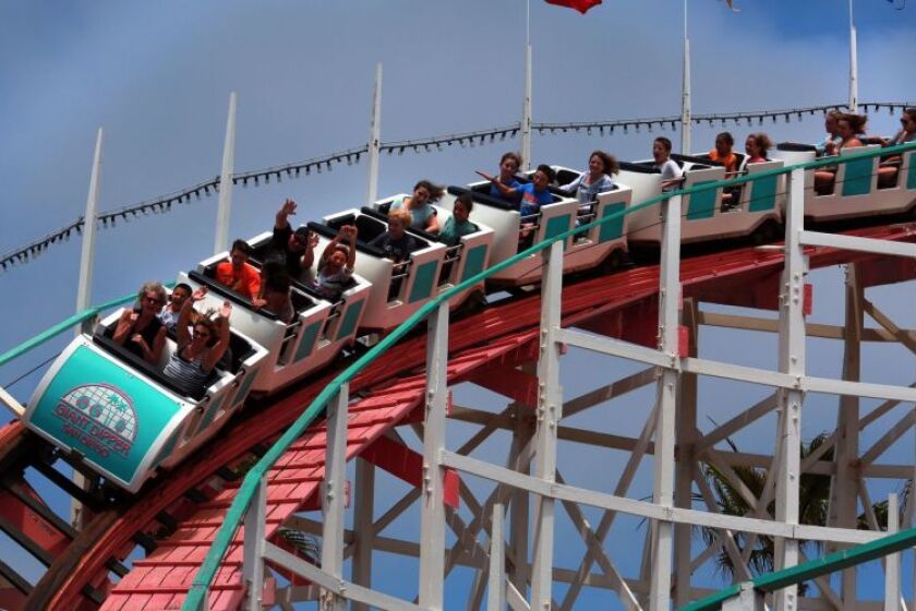 The Giant Dipper roller coaster 