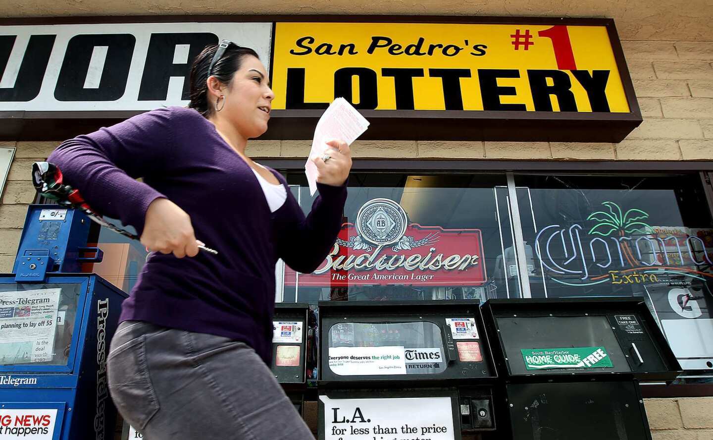 Rushing to Mr. C's Liquor in San Pedro