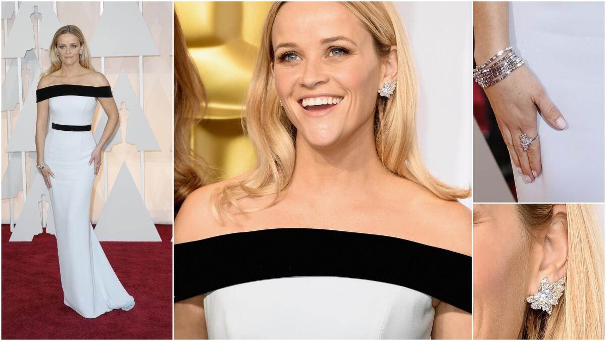 At the 2015 Oscars, Witherspoon dressed in Tom Ford.