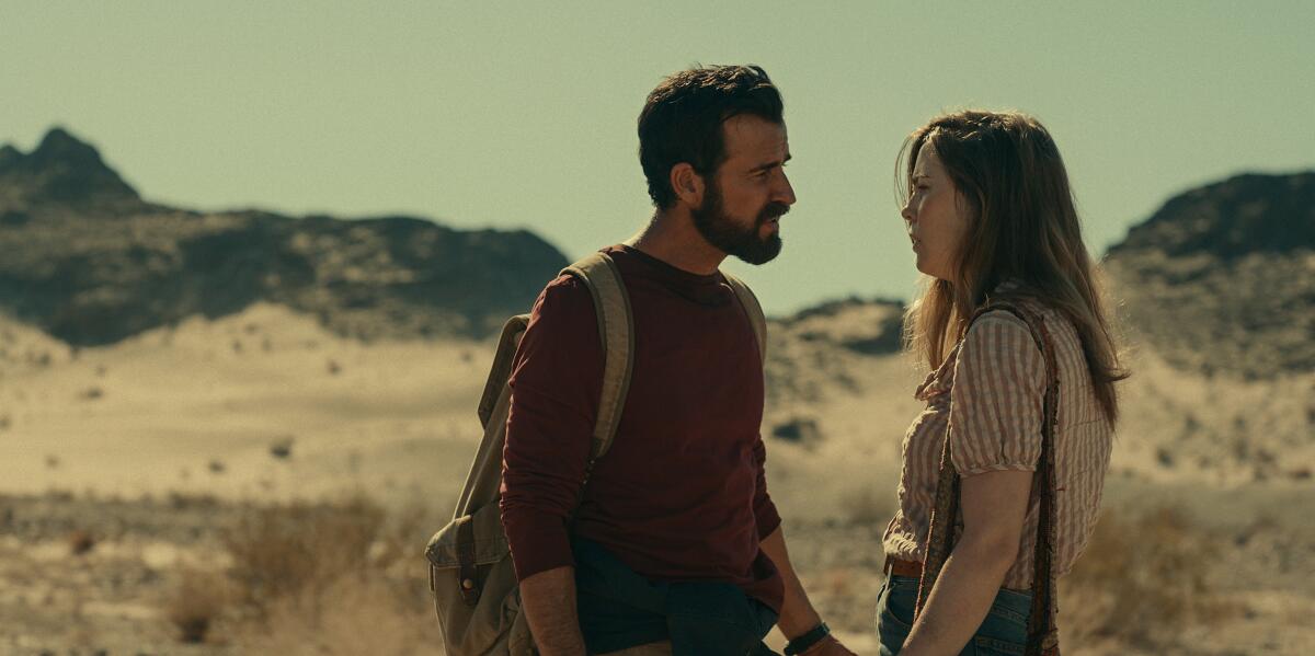 Justin Theroux and Melissa George in "The Mosquito Coast."