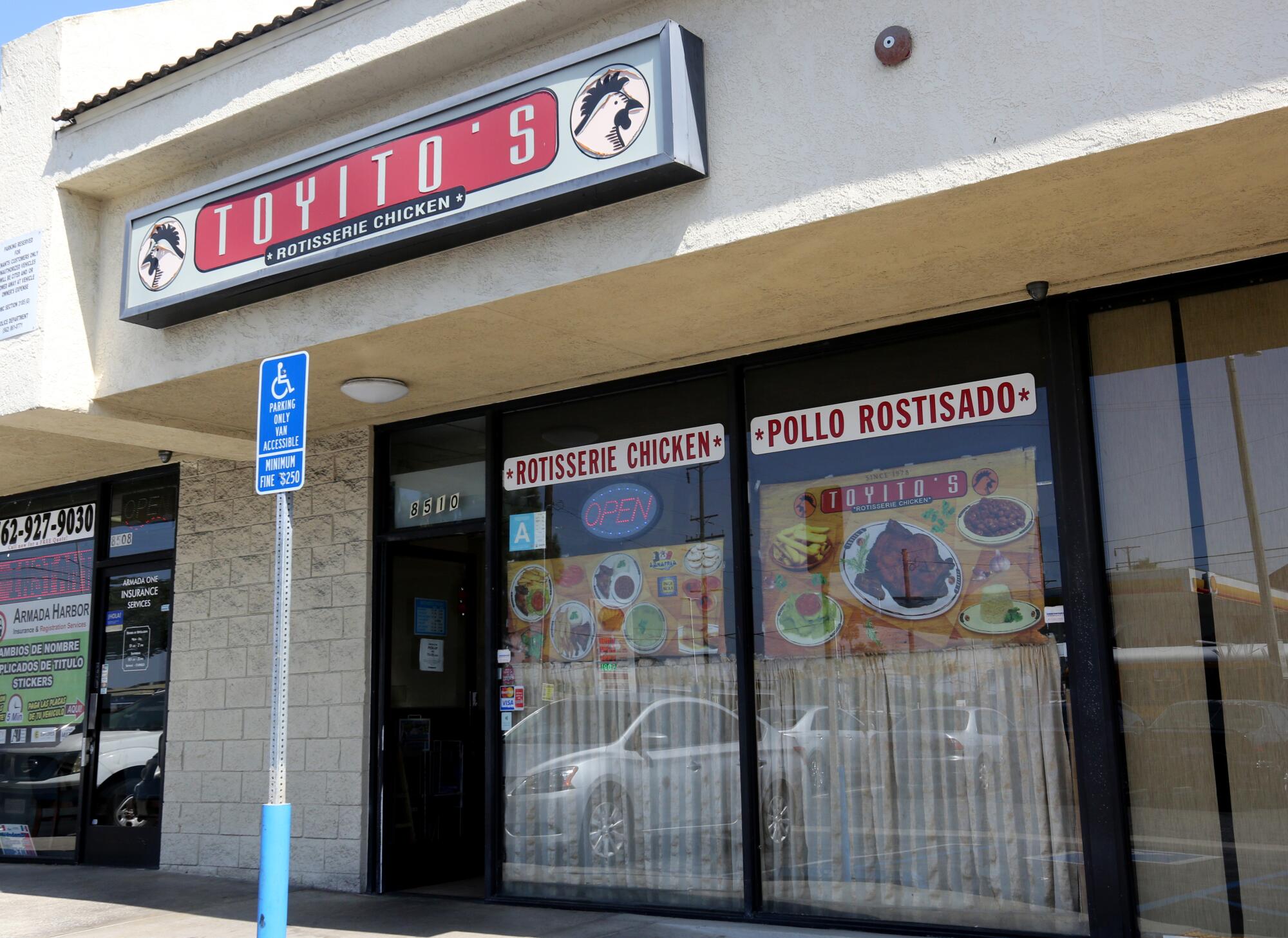 Toyito's Rotisserie Chicken on the 8500 block of Paramount Boulevard in Downey.