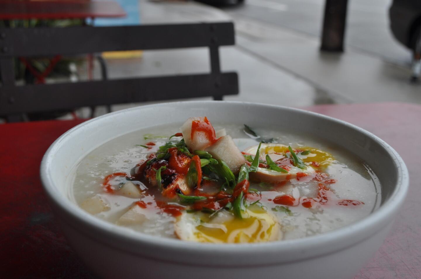 rice porridge with salmon